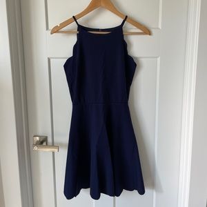 Love Ady Scalloped Fit and Flare Mini Dress